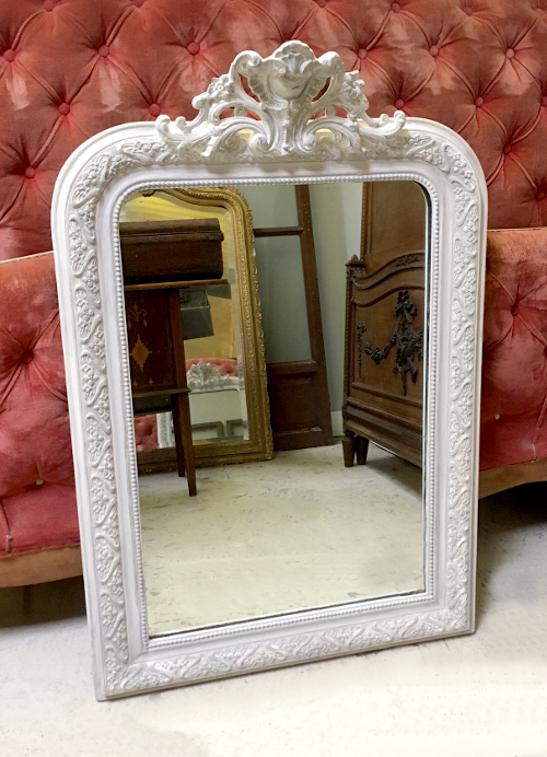 french antique crested miror